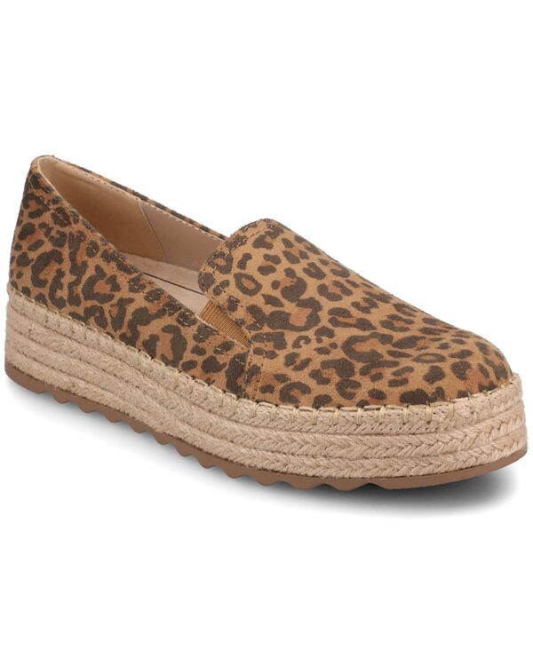 ジュルネ コレクション レディース シューズ パンプス Journee Collection Women's Catalina Slip On Espadrilles Leopard アニマル|ReVida 店