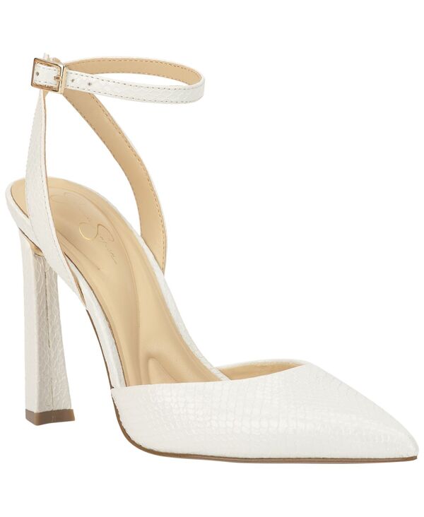 ジェシカシンプソン レディース シューズ パンプス Jessica Simpson Women\u0027s Ocanna Two-Piece Pointed-Toe Pumps Bright White Snake 白いこと