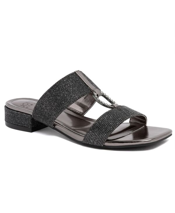 ジョーンズニューヨーク州 レディース シューズ サンダル Jones New York Women\u0027s Vannea Ornamentedouble Bandressandals Pewter ピューター
