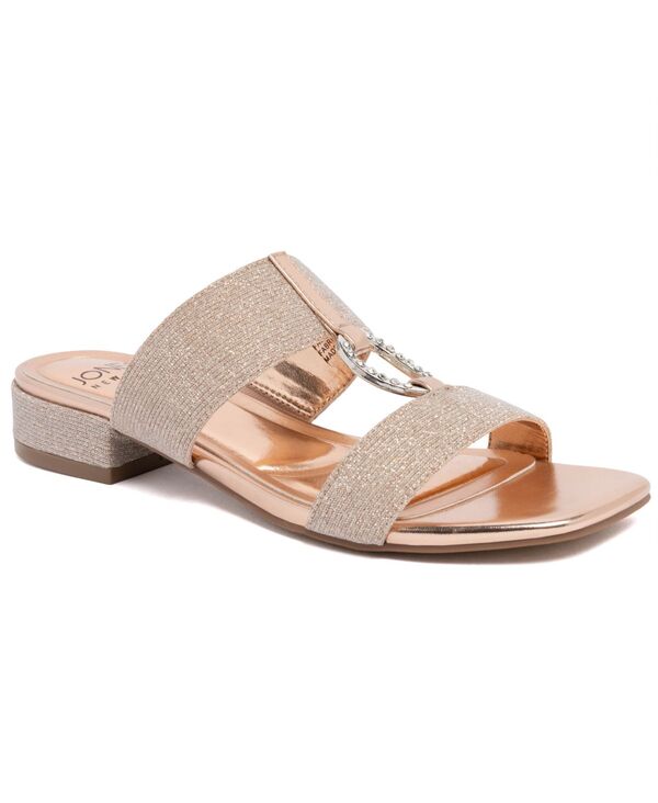 ジョーンズニューヨーク州 レディース シューズ サンダル Jones New York Women\u0027s Vannea Ornamentedouble Bandressandals Rose Gold ゴールド