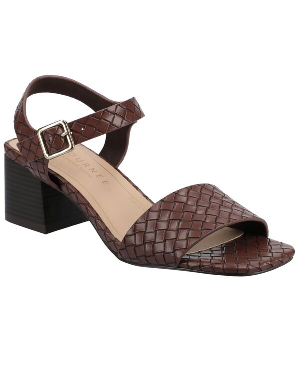 ジュルネ コレクション レディース シューズ サンダル ヒール Journee Collection Women'shaina Woven Block Heel Dressandals Chocolate チョコレート｜ReVida 店