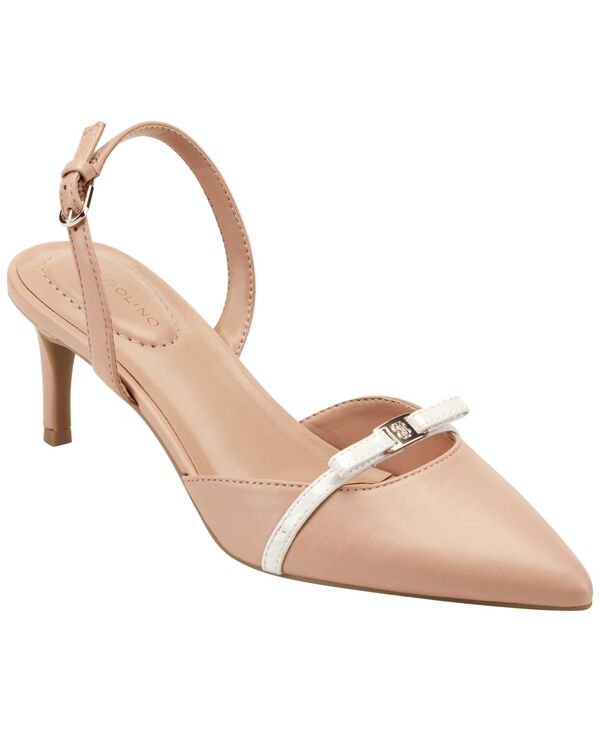バンドリーノ レディース シューズ パンプス ヒール Bandolino Women's Pracen Bow Slingbackitten Heel Pumps Natural/White ホワイト|ReVida 店