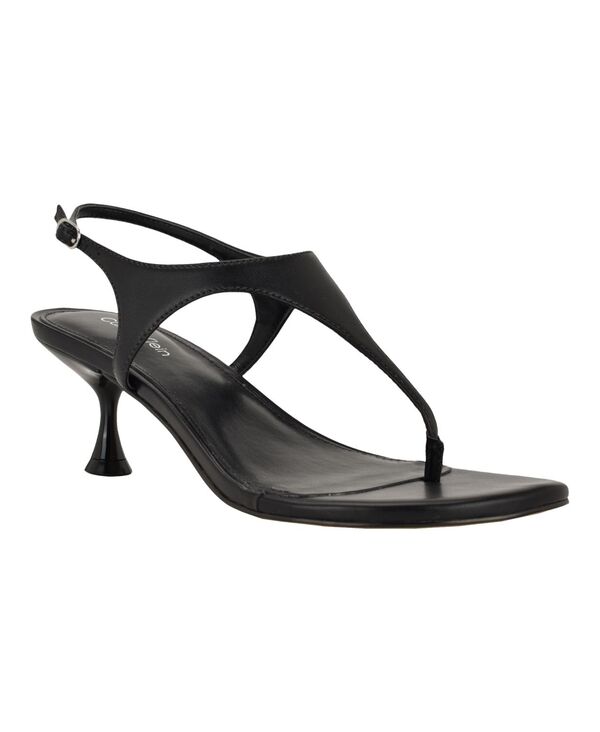 カルバンクライン レディース シューズ サンダル Calvin Klein Women\u0027s Portia Thong Dressandals Black 黒いこと