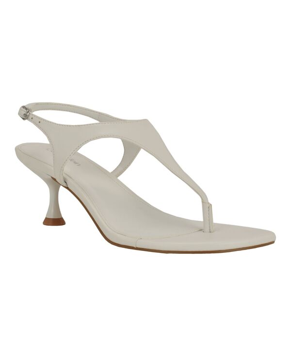 カルバンクライン レディース シューズ サンダル Calvin Klein Women\u0027s Portia Thong Dressandals White 白いこと