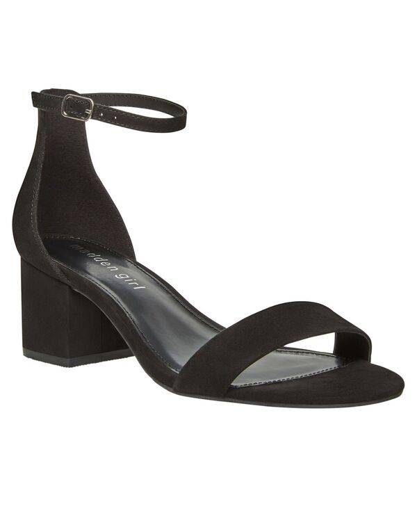 マッデンガール レディース シューズ サンダル 踵 Madden Girl Ileana Two-Piece Block-Heel Sandals Black 黒いこと