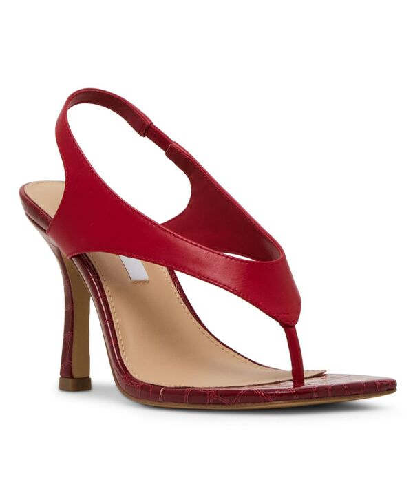 スティーブ マデン レディース シューズ サンダル 踵 Steve Madden Women\u0027s Improv Thong High-Heel Dressandals Red Lizard 赤いこと