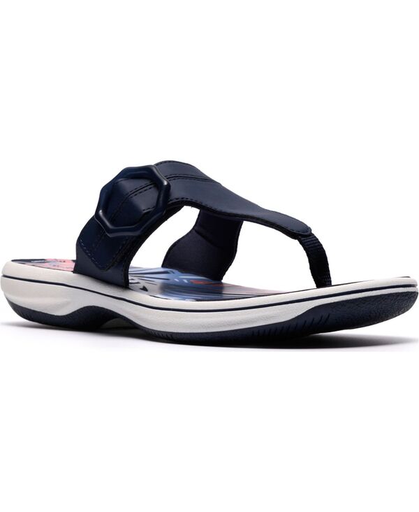 クラークス レディース シューズ サンダル Clarks Women\u0027s Breeze Cove Flip Flop Flats Blue 青碧