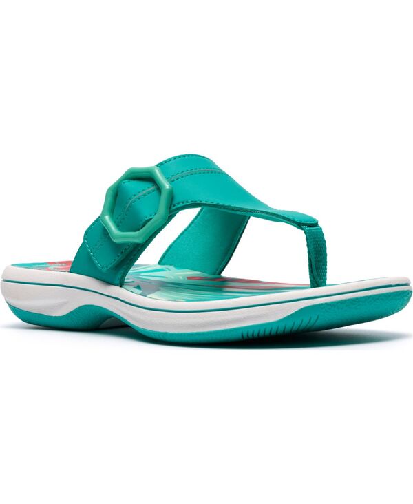 クラークス レディース シューズ サンダル Clarks Women\u0027s Breeze Cove Flip Flop Flats Jade