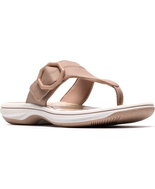 クラークス レディース シューズ サンダル Clarks Women\u0027s Breeze Cove Flip Flop Flats Tan タン