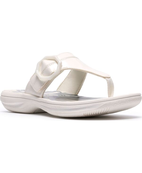 クラークス レディース シューズ サンダル Clarks Women\u0027s Breeze Cove Flip Flop Flats White 白いこと