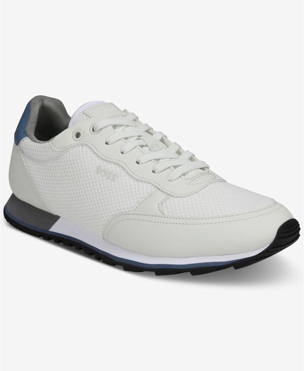 ヒューゴボス メンズ シューズ スニーカー BOSS by Hugo Boss Men\u0027s Parkourunner Sneakers White/Blue 白いこと