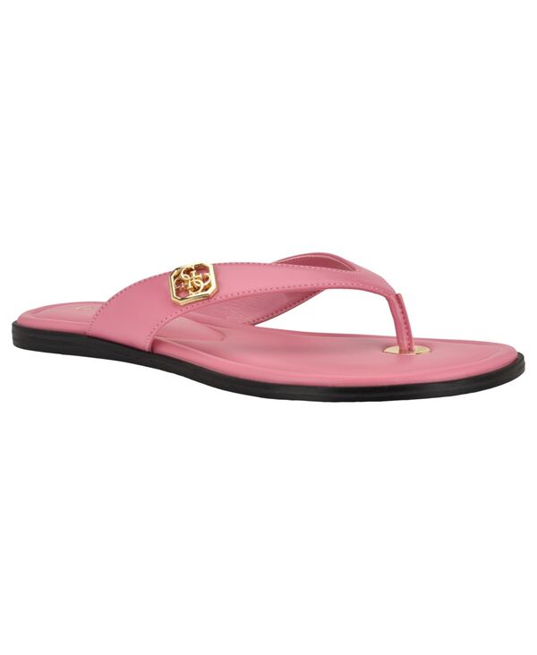 ゲス レディース シューズ スリッポン・ローファー サンダル GUESS Women\u0027s Lexing Ornamented Thong Slip-On Sandals Pink サクラ色
