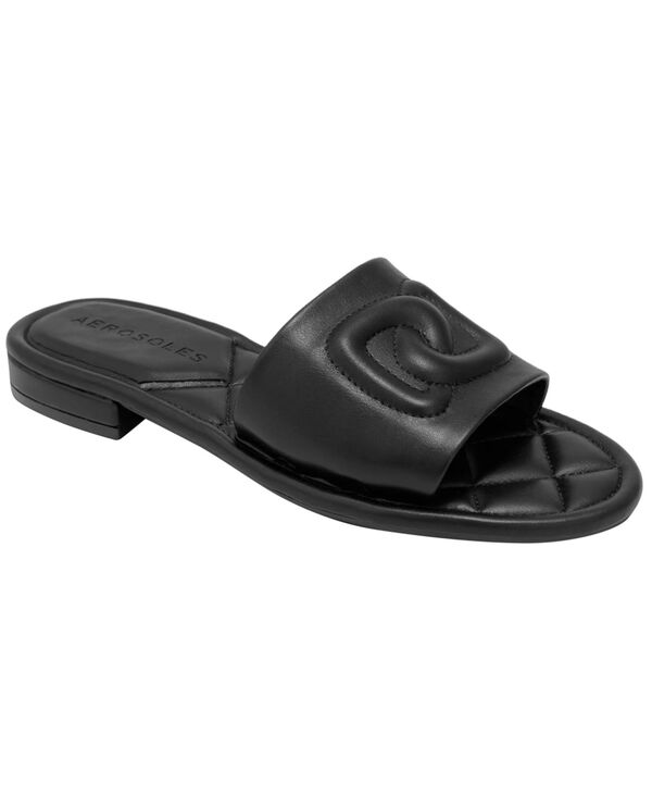 エアロソールズ レディース シューズ サンダル Aerosoles Women\u0027s Jilda Open Toe Flat Sandals Black 黒いこと
