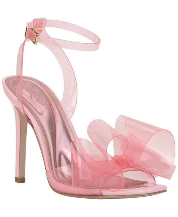 ジェシカシンプソン レディース シューズ サンダル Jessica Simpson Women\u0027s Olivine Vinyl Bow Stiletto Dressandals Pink Sugar Vinyl さくら色