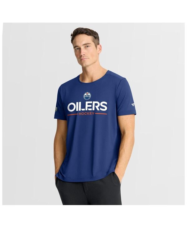 ファナティクス メンズ トップス ティーシャツ Fanatics Men\u0027s Royal Edmonton Oilers Authentic Pro Rink Tech T-Shirt Royal