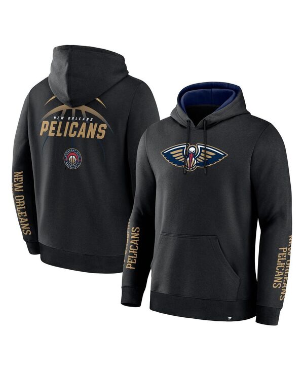 ファナティクス メンズ アウター パーカー・スウェット Fanatics Men\u0027s Black New Orleans Pelicans Legacy Guard Pullover Hoodie Black Navy 黒いこと