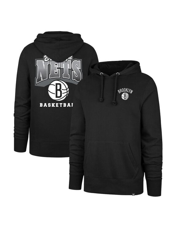 47 ブランド名 メンズ アウター パーカー・スウェット \u002747 Brand Men\u0027s Black Brooklynets 2025/26 City Edition Jab Step Headline Hoodie Black 黒いこと