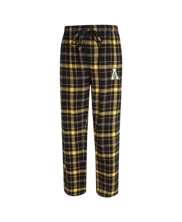 コンセプツ 運動競技 メンズ ボトムス 心地よいズボン下 Conceptsport Men\u0027s Black/Gold Appalachian State Mountaineers Ultimate Flannel Pants Black Gold 黒いこと