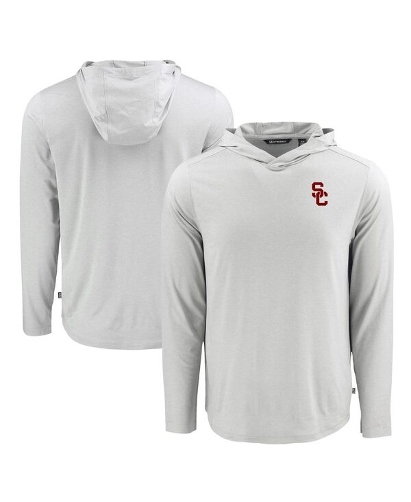裁断師アンドうしろ側 メンズ アウター パーカー・スウェット Cutter \u0026 Buck Men\u0027s Gray USC Trojans Coastlinepicomfort Eco Long Sleeve Hoodie Gray 薄墨色
