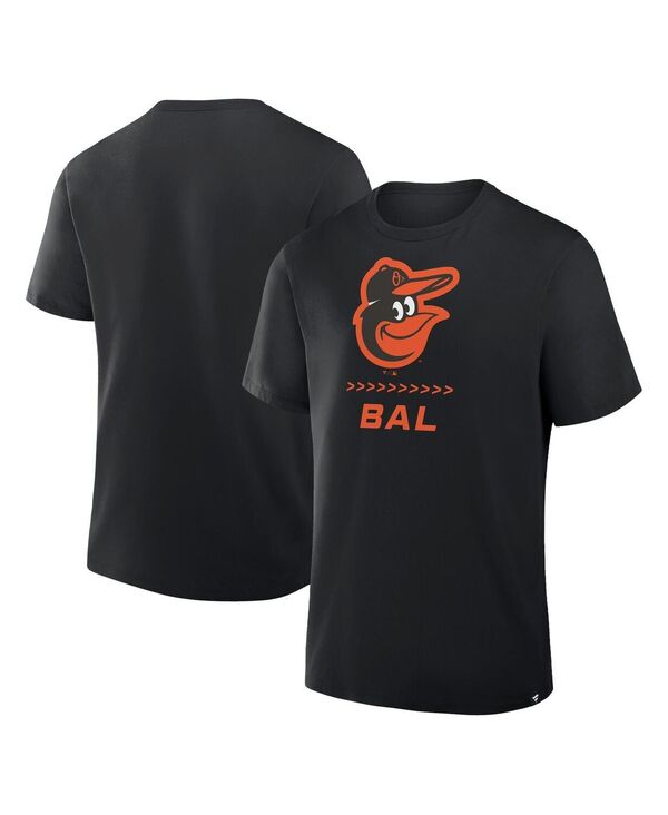 ファナティクス メンズ トップス プルオーバー Fanatics Men\u0027s Black Baltimore Orioles Clubhouse Legacy Side Swipe T-Shirt Black 黒いこと