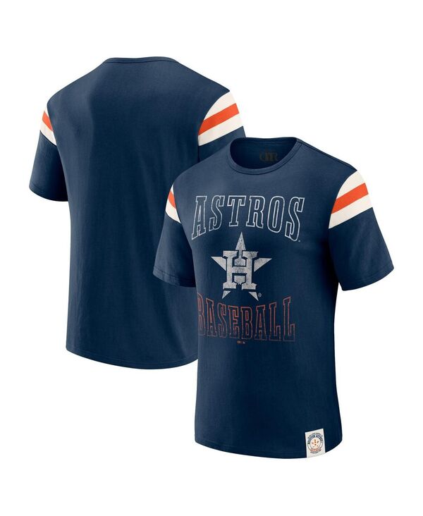 ファナティクス メンズ トップス プルオーバー Fanatics Darius Rucker Collection By Men\u0027s Navy Houston Astros Distressed Sleeve Stripe T-Shirt Navy 米国海軍