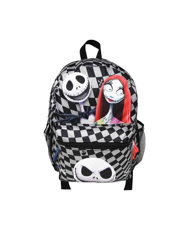 ウォルトディズニー レディース 御徒面子 うしろ側容器に並べる・背嚢 Disney Nightmare Before Christmas Checkered 16 inch School Backpack for Kids Assorted pre-pack 照合のしるし