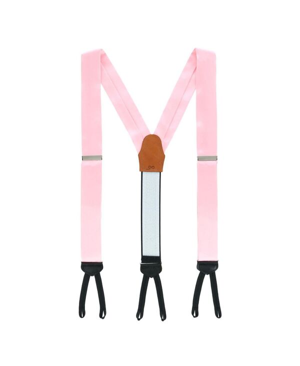 トラファルガー メンズ 佩び物 胴締め 絹地 Trafalgar Men\u0027sutton Solid Silk Formal End Suspenders Pink サクラ色