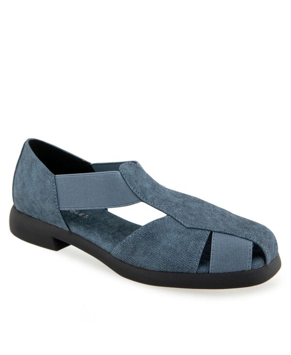 エアロソールズ レディース シューズ サンダル Aerosoles Women's 4Give Closed Toe Sandals Denim Fabric デニム｜ReVida 店 11,825円