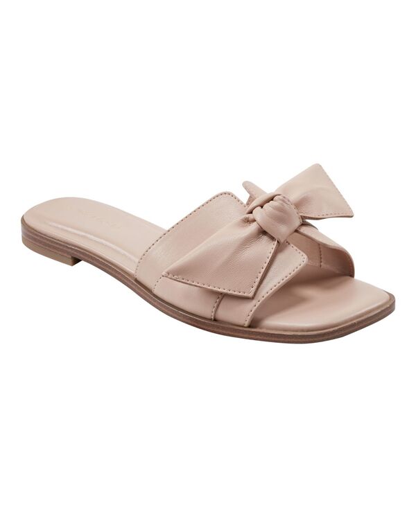 マークフィッシャー レディース シューズ サンダル Marc Fisher Women\u0027s Finey Square Toe Slip-On Flat Sandals New Lite Latte