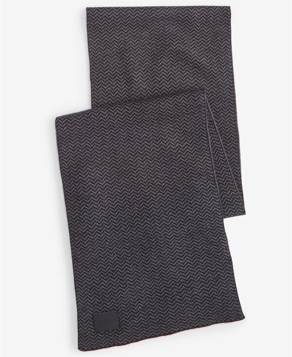 電話を掛けるハーン メンズ 添え物 消音装置・袈裟・えり巻き Cole Haan Men\u0027s Herringbone Scarf Black Multi 黒いこと