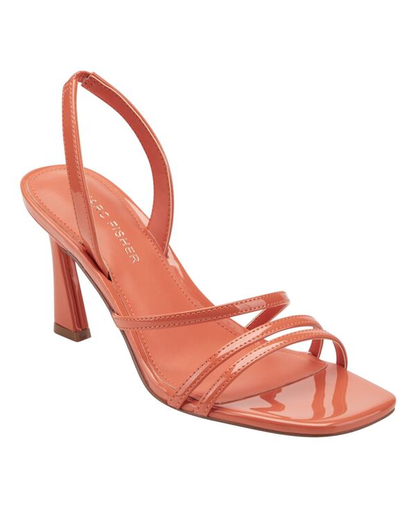 マークフィッシャー レディース シューズ サンダル Marc Fisher Women\u0027s Nalina Strappy Slingback Stiletto Sandals Orange Patent オレンジ色