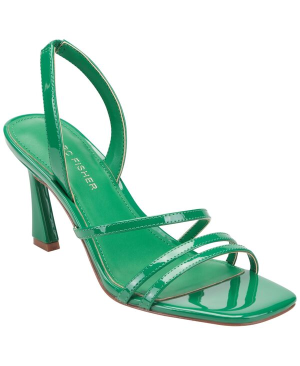 マークフィッシャー レディース シューズ サンダル Marc Fisher Women\u0027s Nalina Strappy Slingback Stiletto Sandalsweet Green Patent 緑であること
