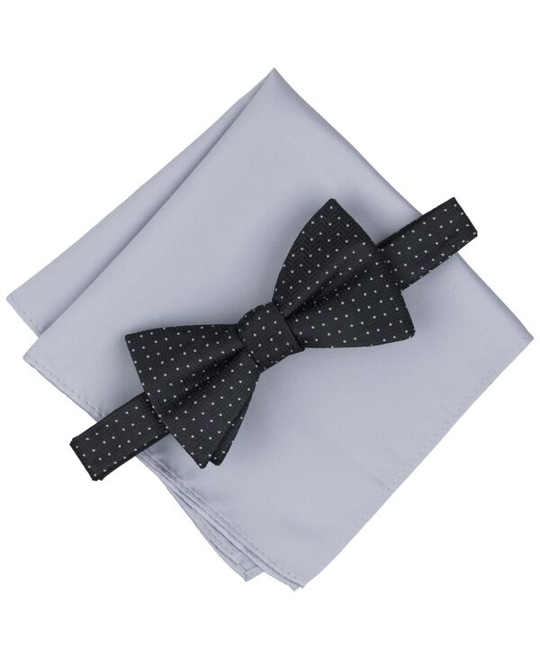 アルファニ メンズ 添え物 タイ Alfani Men\u0027s Inari Dot Bow Tie \u0026 Solid Pocket Square 2-Piece Set Onyx