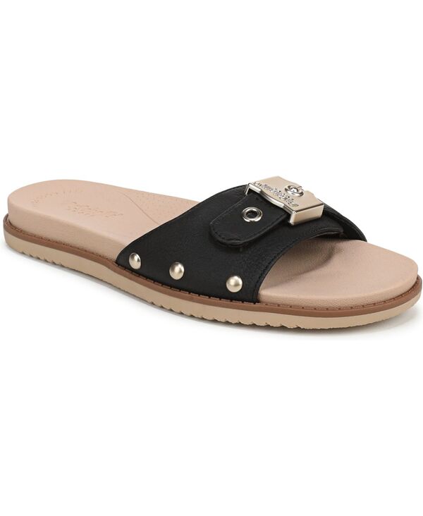 お医者さん・肩かけ レディース シューズ サンダル Dr. Scholl\u0027s Women\u0027soriginal Slide Sandals Black Faux Leather 黒いこと