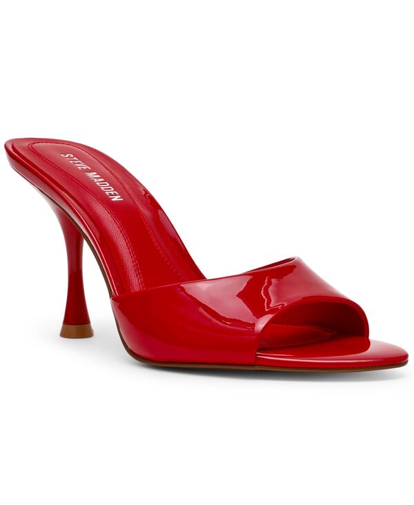 スティーブ マデン レディース シューズ サンダル 踵 Steve Madden Women\u0027santi High-Heel Round Toe Dressandals Dark Red Patent 赤いこと