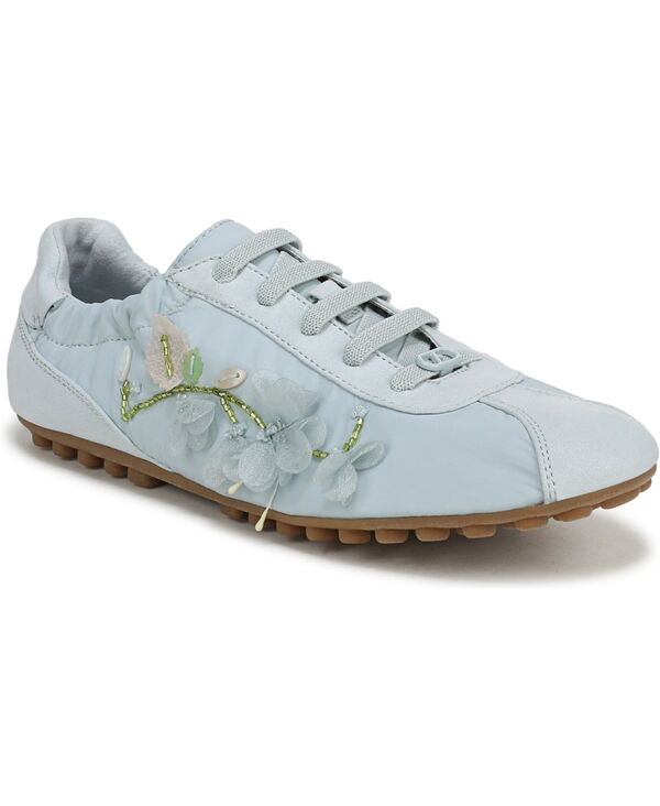 フランコサルト レディース シューズ スニーカー スピード競技 Franco Sarto Women\u0027s Felina Round Toe Lace-Up Shoes Misty Blue Nylon Fabric 青碧