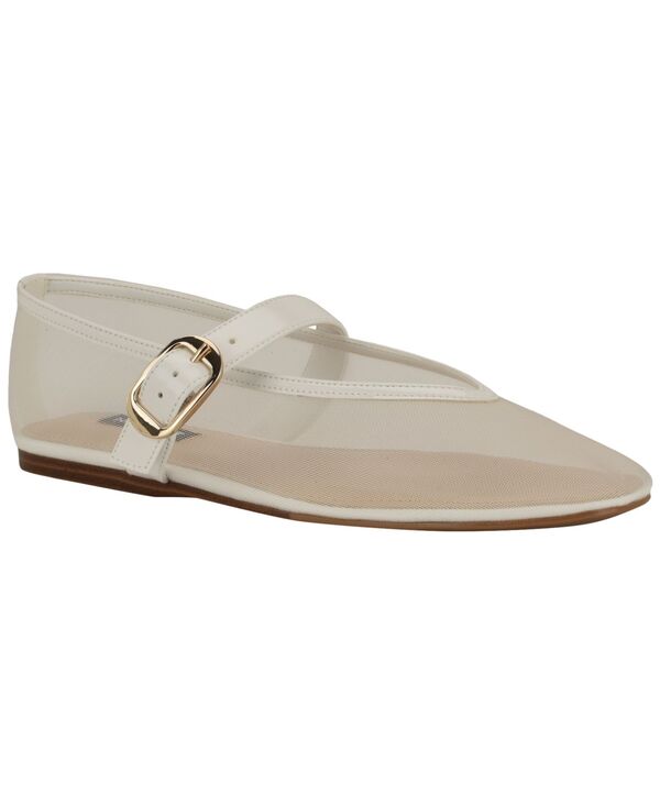 ナインウェスト レディース シューズ パンプス Nine West Women\u0027s Vancee Mary Jane Ballet Flats White Mesh 白いこと