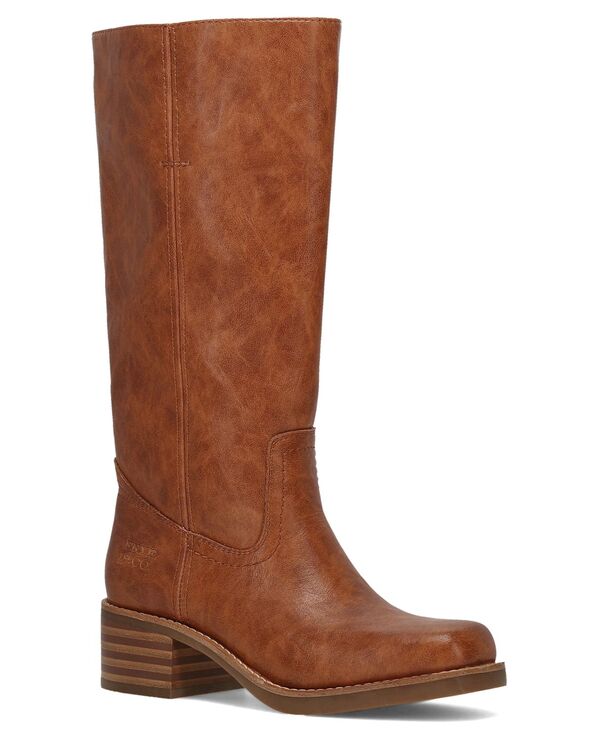 飛球 レディース シューズ ブーツ・レインブーツ 踵 Frye and Co. Women\u0027s Miranda Stacked Heel Boots Caramel