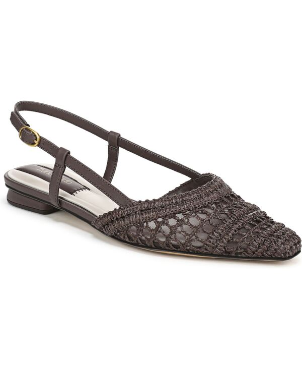 フランコサルト レディース シューズ パンプス Franco Sarto Women\u0027s Riona Slingback Flats Chocolate Brown Faux Raffia 赤銅色