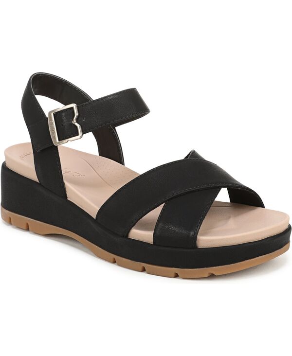 お医者さん・肩かけ レディース シューズ サンダル Dr. Scholl\u0027s Women\u0027s Free Love Strappy Sandals Black Faux Leather 黒いこと