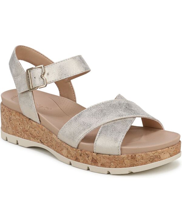 お医者さん・肩かけ レディース シューズ サンダル Dr. Scholl\u0027s Women\u0027s Free Love Strappy Sandals Metallic Taupe Faux Leather トープ