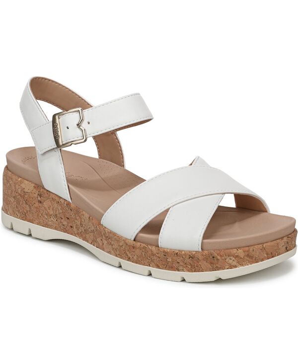 お医者さん・肩かけ レディース シューズ サンダル Dr. Scholl\u0027s Women\u0027s Free Love Strappy Sandals White Faux Leather 白いこと