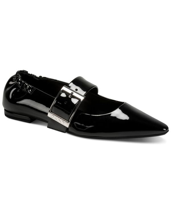 ダナ キャラン ニューヨーク州 レディース シューズ パンプス DKNY Women\u0027s Cormic Buckle Pointed Toe Flats Black Patent 黒いこと