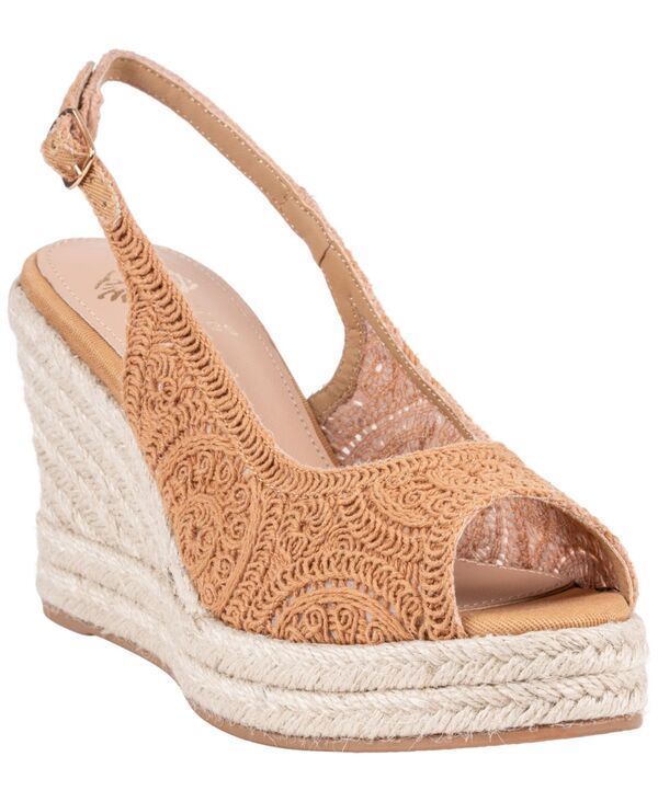 ジーシーシューズ レディース サンダル GC Shoes Women\u0027s Bowery Crochet Espadrille Wedge Sandals Tan タン