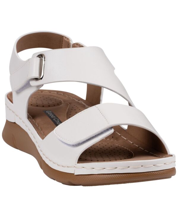 ジーシーシューズ レディース サンダル GC Shoes Women\u0027s Merisadjustable Band Comfort Sandals White 白いこと