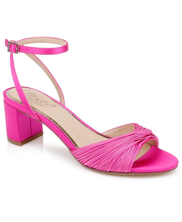 ジュウェルダグレイミシュカ レディース シューズ サンダル Jewel Badgley Mischka Women\u0027s Pretty Round Toe Dressandals Hot Pink Satin さくら色