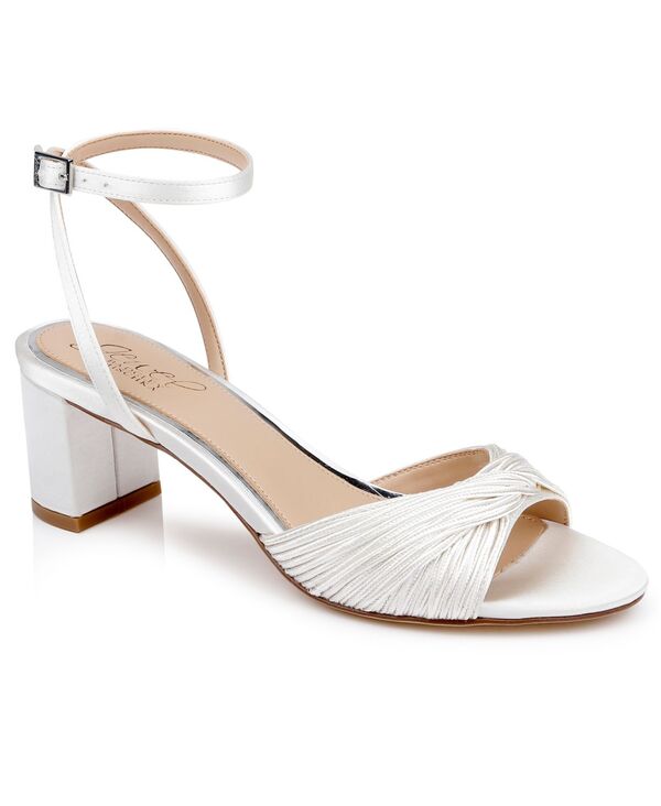 ジュウェルダグレイミシュカ レディース シューズ サンダル Jewel Badgley Mischka Women\u0027s Pretty Round Toe Dressandals Ivory Satin 象牙色