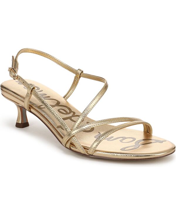 サムエデルマン レディース シューズ サンダル Sam Edelman Women\u0027s Cora Open Toe Dressandals Amber Gold Leather 琥珀色
