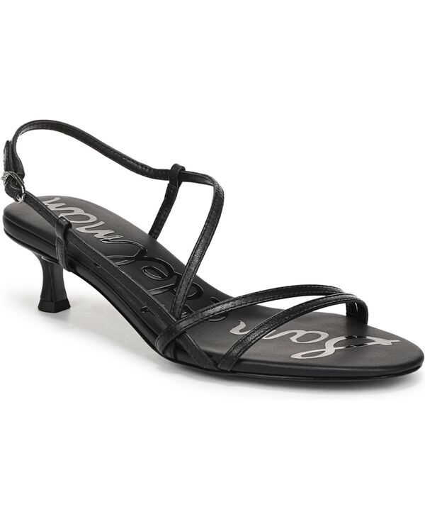 サムエデルマン レディース シューズ サンダル Sam Edelman Women\u0027s Cora Open Toe Dressandals Black Leather 黒いこと
