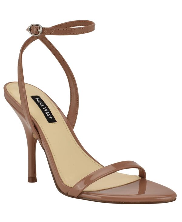 ナインウェスト レディース シューズ サンダル Nine West Women\u0027s Villo Strappy Stiletto Dressandals Brown Patent 赤銅色